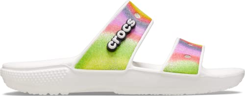 Crocs Unisex-Adult Classic Tie Dye Two-Strap Sandals Slide