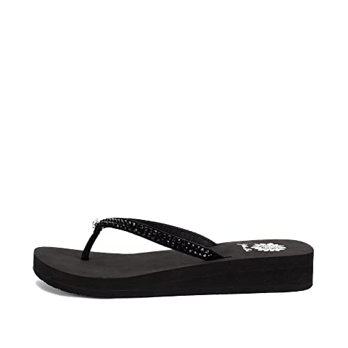 Yellow Box Jello Sandal, Solid Black