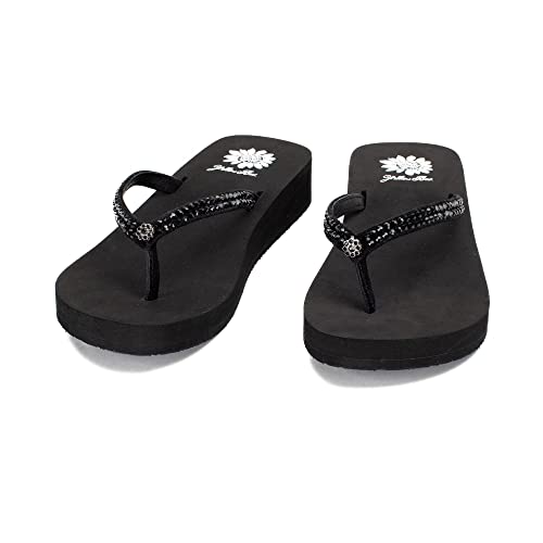 Yellow Box Jello Sandal, Solid Black