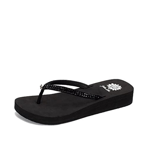 Yellow Box Jello Sandal, Solid Black