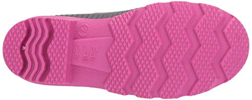 Kamik Kids Youth Stomp Rain Boot, Charcoal/Magenta, 5 US Unisex Toddler