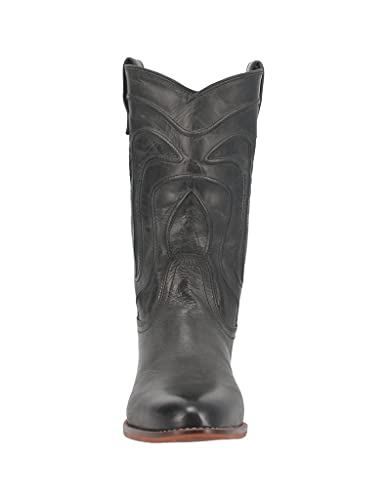 Dingo Mens Montana Round Toe Boots Mid Calf - Black