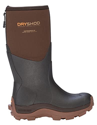 Dryshod Women's Hi Haymarker Farm Work Boot Brown HAY-WH-BR