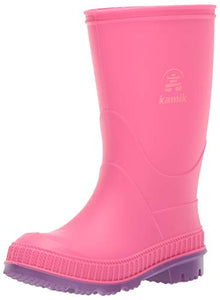Kamik Baby-Girl's Stomp Rain Boot, PINK, 5 M US Toddler