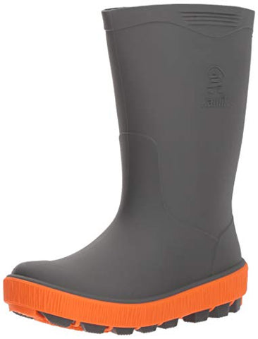 Kamik Kids Riptide Rain Boots,Charcoal,12