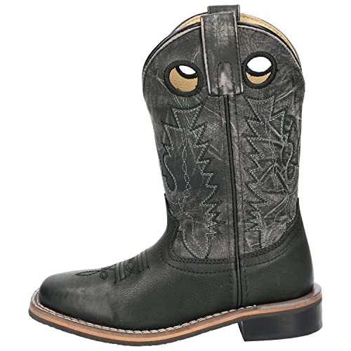 Smoky Mountain Boots | Duke Series | Youth Western Boot | Square Toe | Durable Leather Material | Rubber Sole & Block Heel | Man-Made Lining & Leather Upper