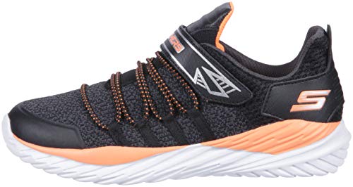 Skechers Kids Boy's Nitro Sprint-Vector Shift Sneaker, Black/Charcoal/Orange, 13.5 Medium US Little Kid