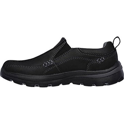 Skechers Boys' Relaxed Fit Superior Haute Slip On,Black,US 11.5 M