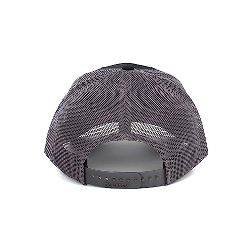 STS Ranchwear Men's Bar Patch Hat: Classic Trucker Style, Cotton-Poly Blend & Adjustable Snapback Black/Charcoal