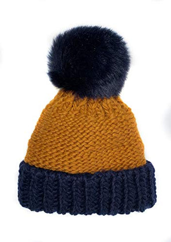 KYI KYI Quartz Hand-Knit Faux Fur (Navy/Maple)