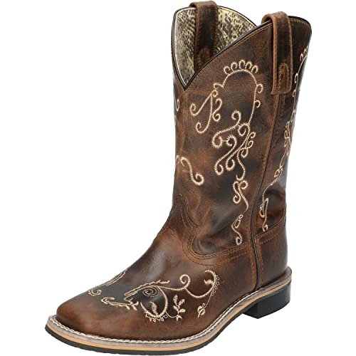 Smoky Mountain Boots | Marilyn Series | Women’s Western Boot | 10-Inch Height | Square Toe | Durable Leather | Rubber Sole & Block Heel | Leather Upper & Tricot Lining | Steel Shank & PVC Welt