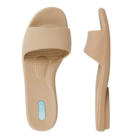 Oka-B Grace Slip On Sandal (L (10-11), Chai)