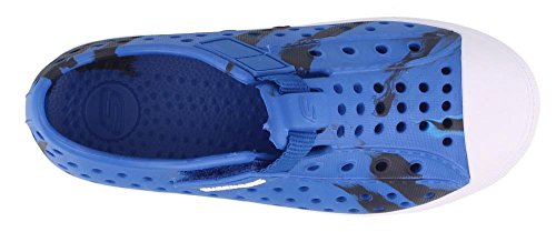 Skechers Boy's, Guzman 2.0 Swirlers Slip on Shoes Royal Blue/Black 8 M