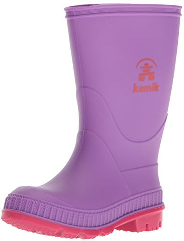 Kamik Kids Youth Stomp Rain Boot, Purple/Bright Rose, 5 US Unisex Toddler