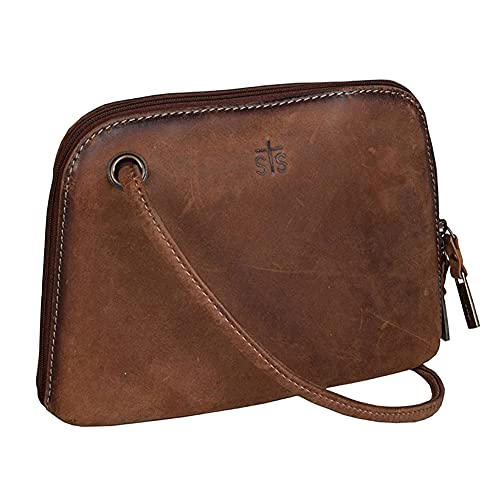 STS Ranchwear Women's Western Brown Leather Baroness Crossbody Classic Bag