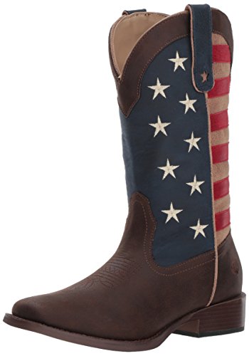 ROPER Women's American Patriot Stars and Stripes Cowgirl Boot Square Toe - 09-021-1902-0380 Br