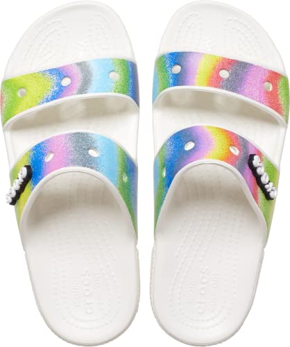 Crocs Unisex-Adult Classic Tie Dye Two-Strap Sandals Slide