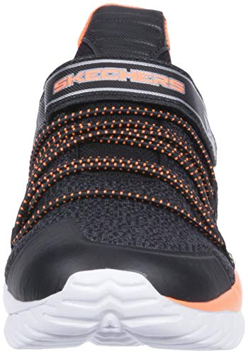 Skechers Kids Boy's Nitro Sprint-Vector Shift Sneaker, Black/Charcoal/Orange, 13.5 Medium US Little Kid