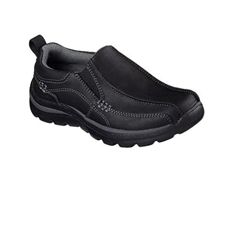 Skechers Boys' Relaxed Fit Superior Haute Slip On,Black,US 1.5 M