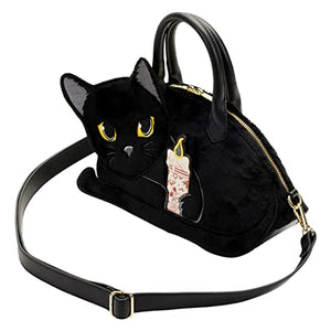 Loungefly - Disney - Hocus Pocus - Binx the Cat Holding Candle - CrossBody Bag Purse