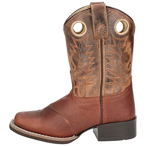 Smoky Mountain Boots | Austin Lights Series | Youth Western Boot | U Toe | Lighted Boots | Durable Leather Material | Rubber Sole & Roper Heel | Soft Man-Made Lining & Upper